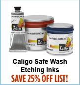 Caligo Safe Wash Etching Inks 