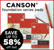 SAVE up to 58% off List on Canson Foundation Series Pads!