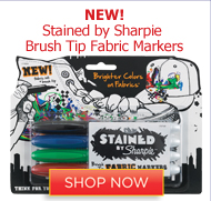 Stained by Sharpie Brush Tip Fabric Markers