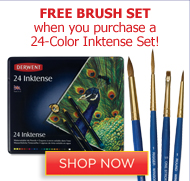 FREE brush set when you purchase a 24-color Inktesne Set