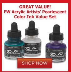 FW Acrylic Artists' Pearlescent Color Ink Value Set