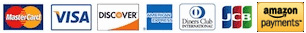 We accept Discover, MasterCard, Visa, American Express, Diners Club, and JCB credit cards