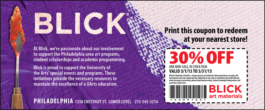 Blick University of Arts Coupon!