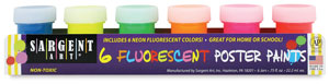 Fluorescent Set of 6 Colors