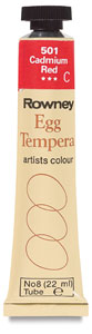 Egg Tempera, Cadmium Red Egg Tempera, Cadmium Red