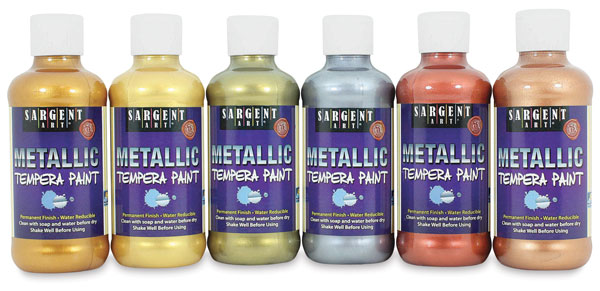 Metallic Tempera, 8 oz Bottles
