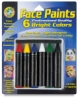 Bright Face Paint Crayons, Pkg of 6