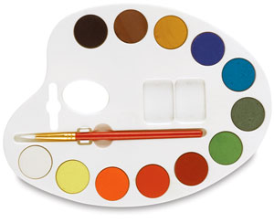 Watercolor Palette Shaped Set
