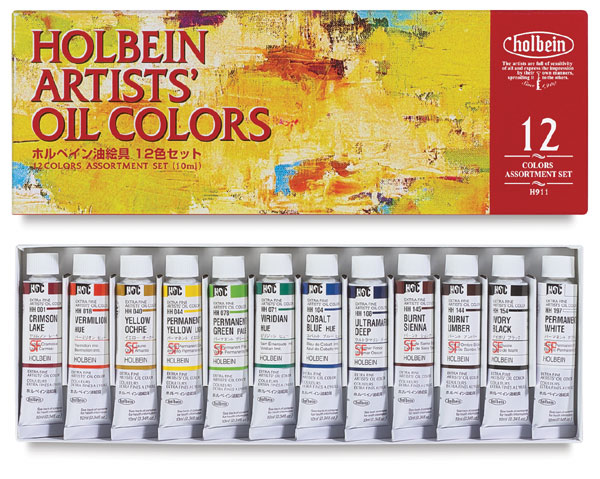 Set of 12 Colors, in 10 ml Tubes