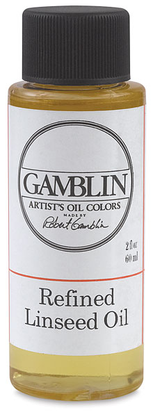 Refined Linseed Oil, 2 oz Bottle