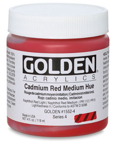 Cadmium Red Medium Hue, 4 oz Jar