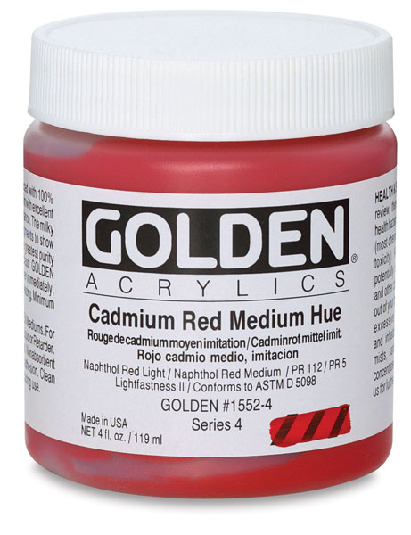Cadmium Red Medium Hue, 4 oz Jar
