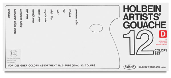 Designer Set of 12 Colors, 15 ml Tubes