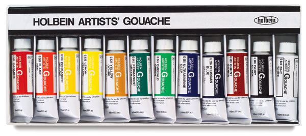 Artists' Set of 12 Colors, 15 ml Tubes