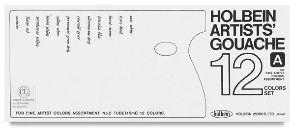 Artists' Set of 12 Colors, 15 ml Tubes