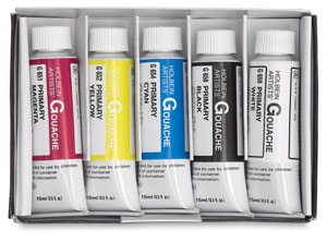 Primary Mixing Set of 5 Colors, 15 ml Tubes