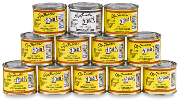 Set of 12 Enamels, 4&nbsp;oz Cans