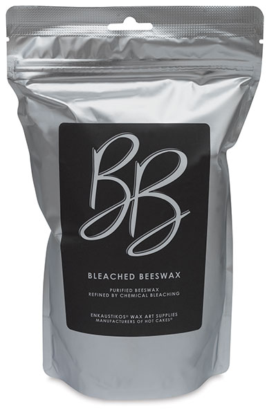 Bleached Beeswax, 16 oz Bag
