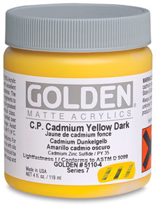 4&nbsp;oz Jar, C.P. Cadmium Yellow Dark