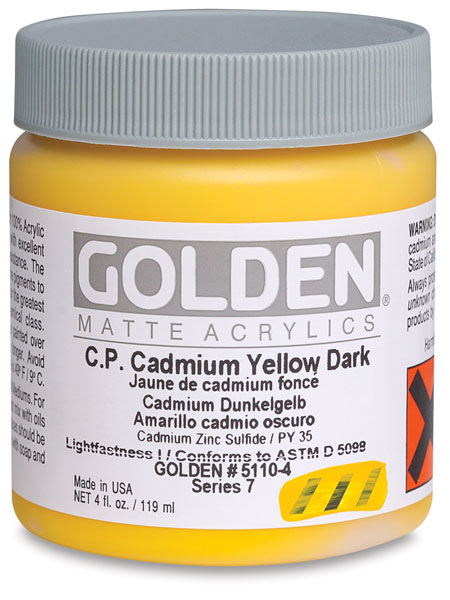 4&nbsp;oz Jar, C.P. Cadmium Yellow Dark