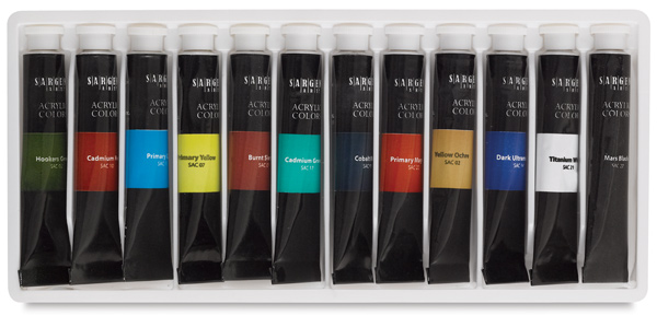 Acrylic Paint, Set of 12 Tubes