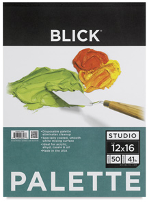 Disposable Palette Paper Pad, 50 Sheets,12" &times; 16"