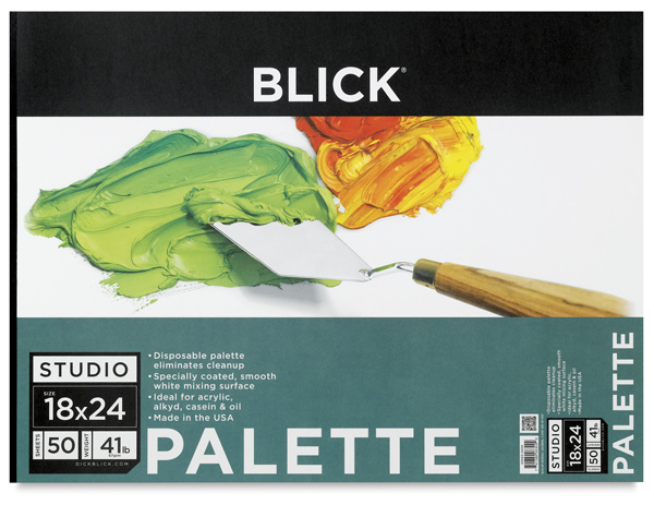 Disposable Palette Paper Pad, 50 Sheets, 18" &times; 24"