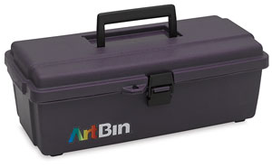 Artworx 1-Tray Art/Craft Box, Black Orchid
