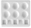 Plastic Palette Tray, 5" &times; 4&frac14;"