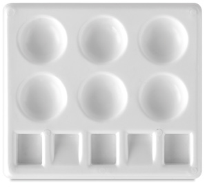 Plastic Palette Tray, 5" &times; 4&frac14;"