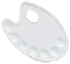 Oval Plastic Palette, 7 Round Wells