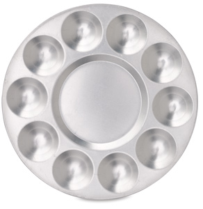 Round Aluminum Palette, 10 Wells