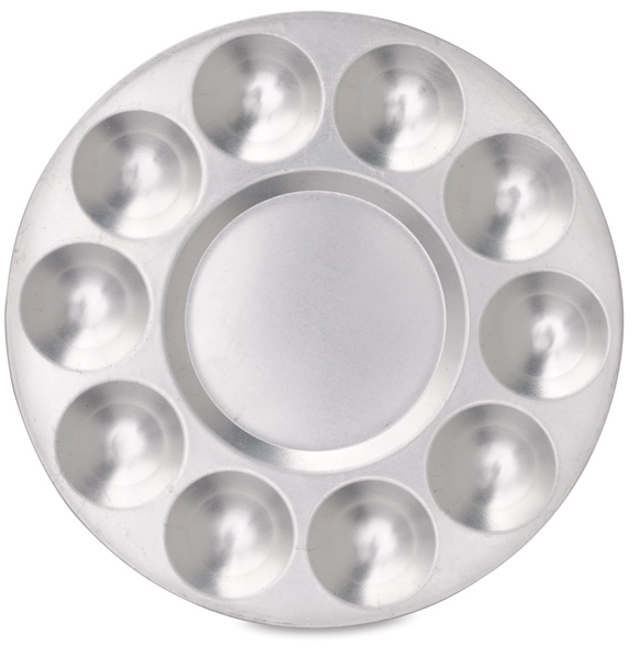 Round Aluminum Palette, 10 Wells