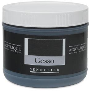 Acrylic Gesso, Black Acrylic Gesso, Black