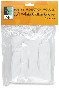 Cotton Gloves, Pkg of 4