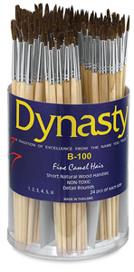 Economy Camel Hair Brushes, Canister Set of 144