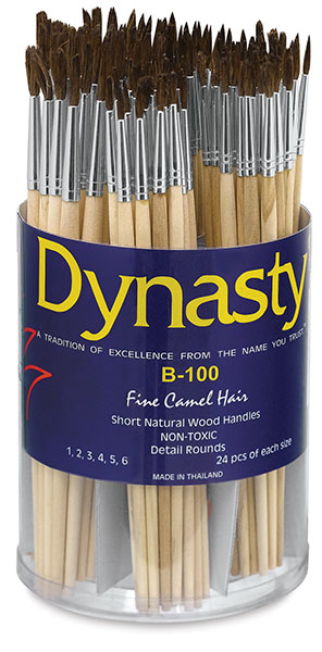 Economy Camel Hair Brushes, Canister Set of 144