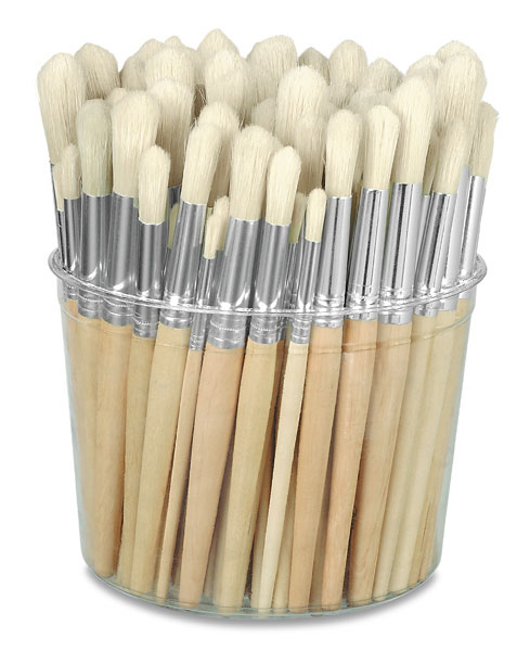 Tub of 144 Brushes, Round