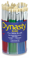 Dynasty Fine White Bristle Brushes