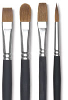 Blick Masterstroke Pure Red Sable Long Handle Brushes