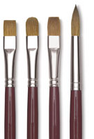 Da Vinci Kolinsky Red Oil Sable Brushes