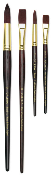 Long Handle and Short Handle Galeria Brushes