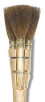 Luco Triple Squirrel Square Brushes