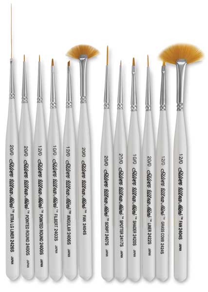 Ultra-Mini Brushes, Set of 12