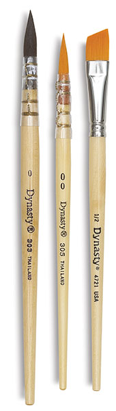 Silk Painting and Watercolor Brush Set of 3