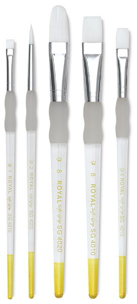White Taklon Set of 5