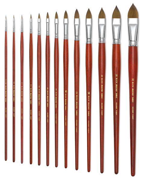 Filbert, Sizes  2/0&ndash;20 