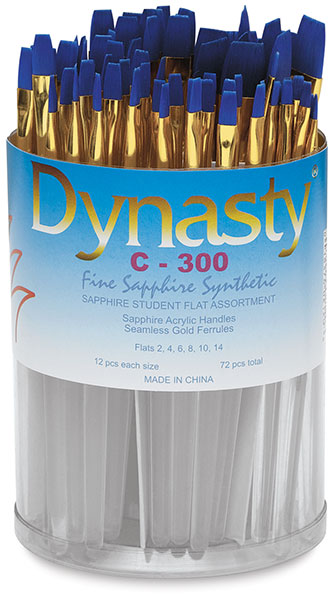 Flat Brushes, Canister Set of 72