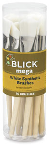 Mega White Synthetic, Set of 16