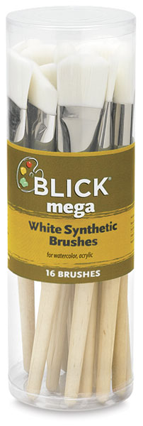 Mega White Synthetic, Set of 16